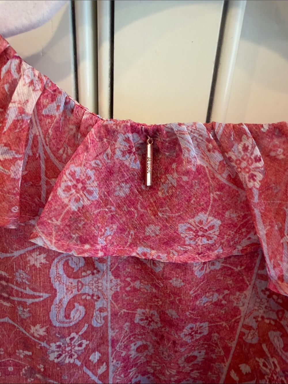 Misa Los Angeles Pink Floral Ruffled Maxi Dress - Picture 14 of 14